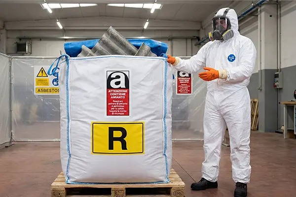 Contenitori big bags per amianto e rifiuti pericolosi